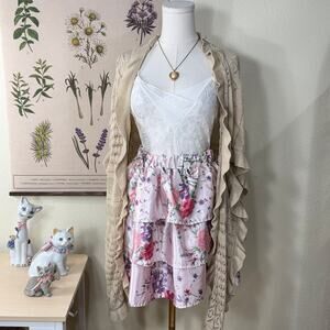 Vintage 90s Oscar De La Renta Sheer White Cami Slip Top USA Coquette Ethereal XS